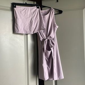 Halara tie front exercise dress